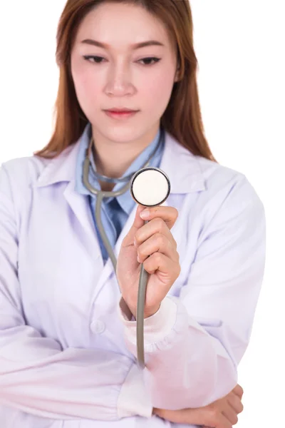 Doktorka se stetoskopem — Stock fotografie