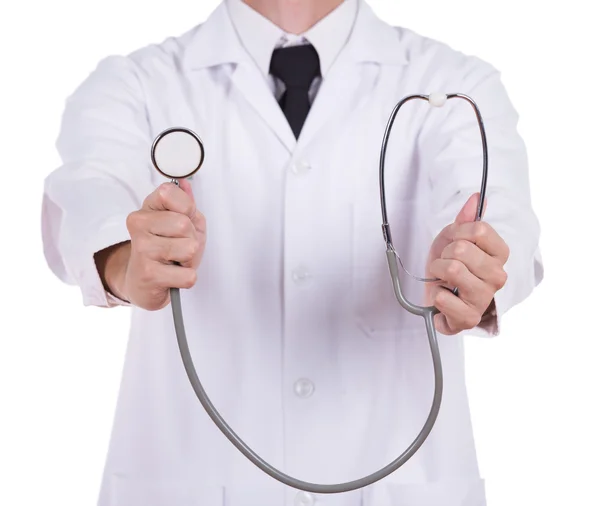 Stethoscope with doctor — Stock Photo, Image