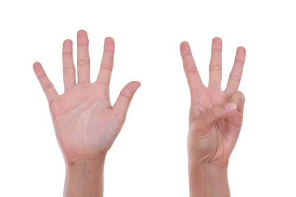 Hands show the number eight — Stock Photo, Image