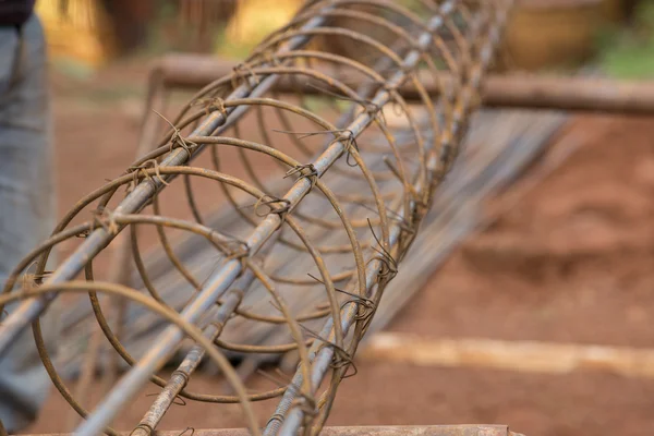 Steel rod for poles construction — Stock Photo, Image