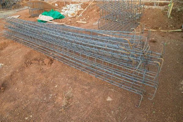 Varilla de acero para la construcción de postes — Foto de Stock
