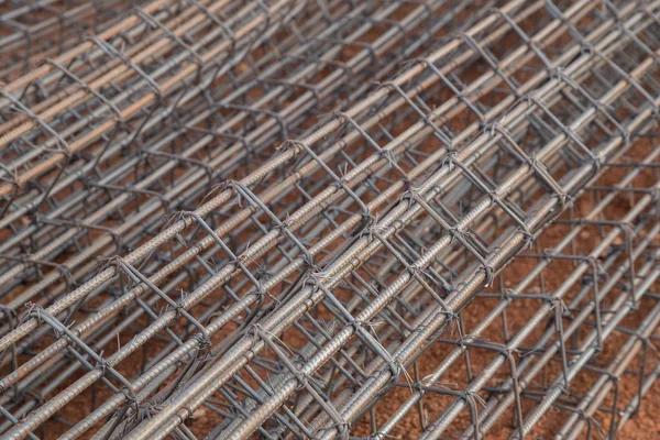 Haste de aço para construção de postes — Fotografia de Stock