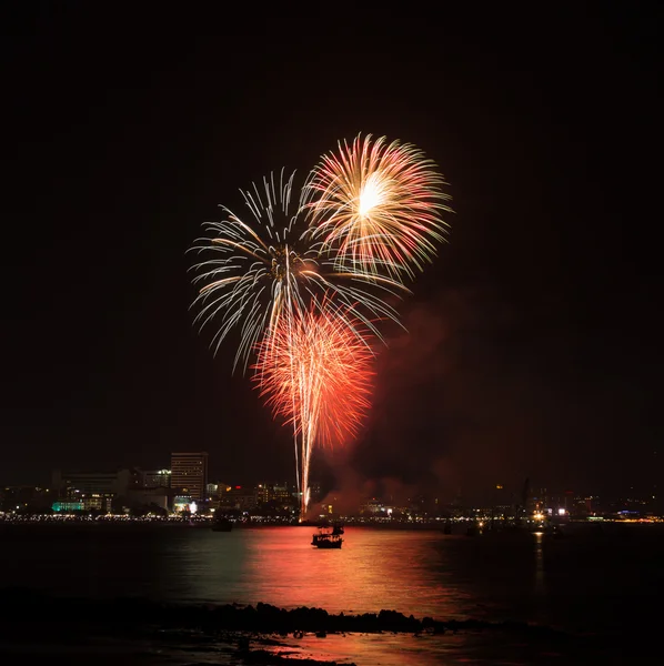Pattaya Uluslararası Fireworks Festival — Stok fotoğraf