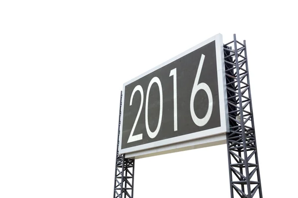 Gelukkig Nieuwjaar 2016 op grote teken boord — Stockfoto