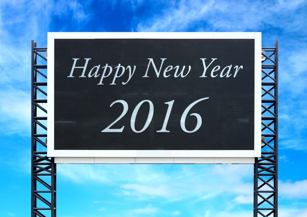 Frohes neues Jahr 2016 auf großer Schildertafel — Stockfoto