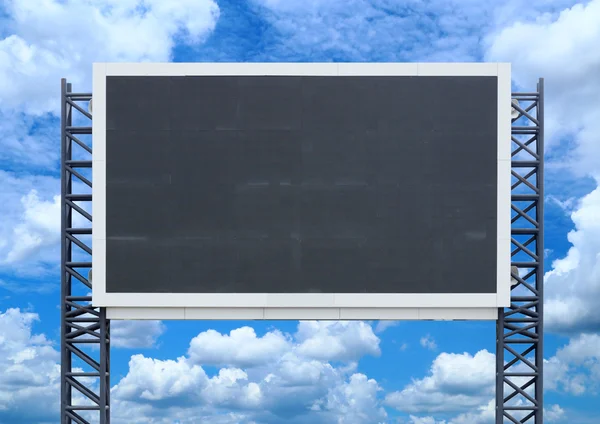 Large sign board with blue sky — Stock Photo, Image