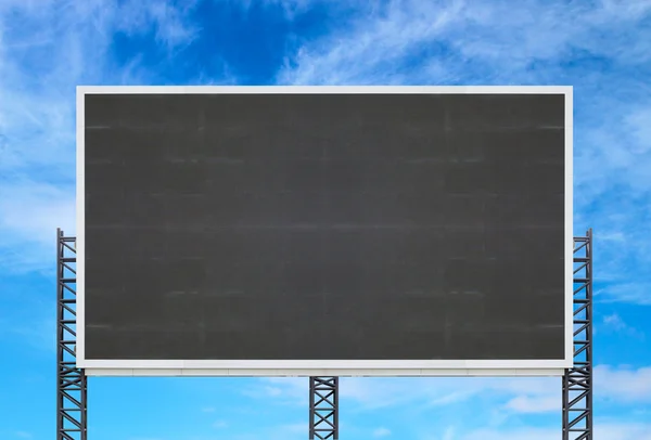 Large sign board with blue sky — Stock Photo, Image