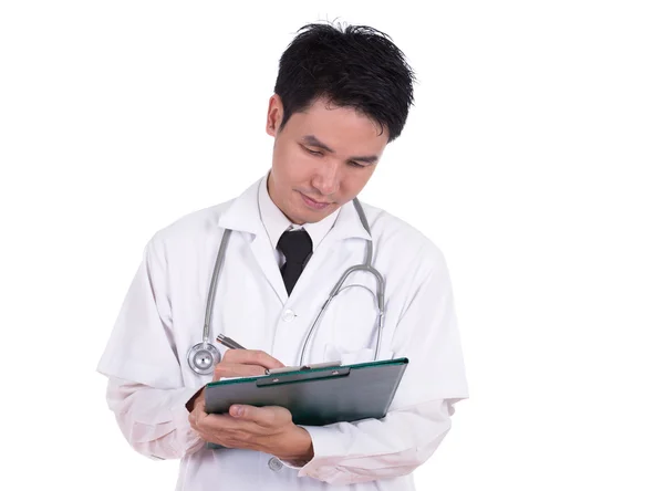 Doctor writting medical report — Stock Photo, Image