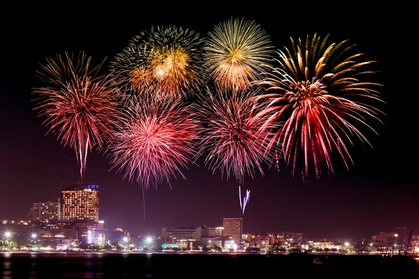 Pattaya International Fireworks Festival in Thailandia — Foto Stock