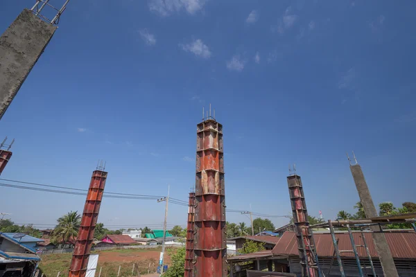 Molde de pilar de hormigón para la construcción de casas — Foto de Stock