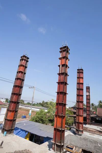 Betonstützenform für den Hausbau — Stockfoto