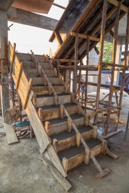 merdiven Çimento beton yapı konut ev buildin içinde