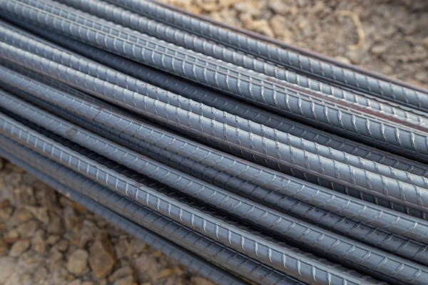 Steel rods or bars for construction — Stock Photo, Image