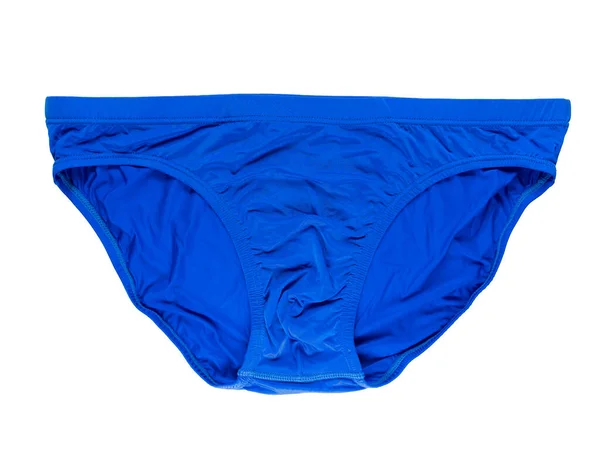 Yeni Erkek Çamaşırı Çamaşırı Beyaz Arka Planda Mavi Renk — Stok fotoğraf
