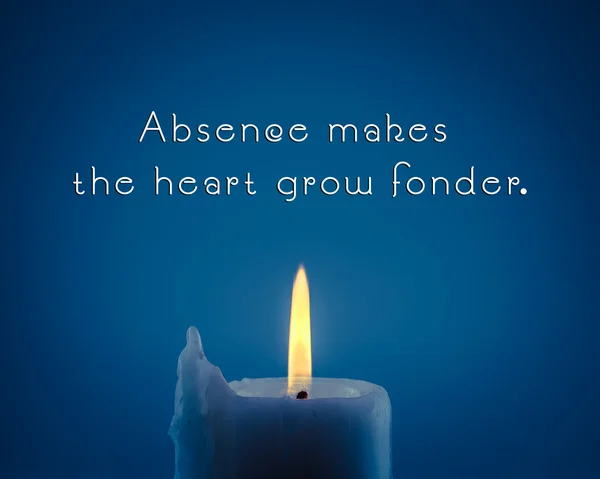 Inspirierendes Zitat bei Kerzenschein — Stockfoto
