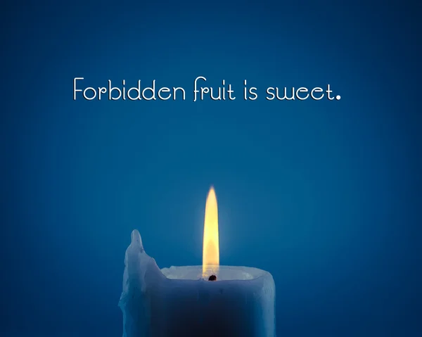 Inspirational quote on Candle light — Stock Photo, Image