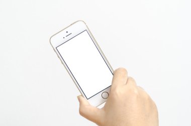 izole kadın el telefon tablet dokunmatik bilgisayar gadg tutarak