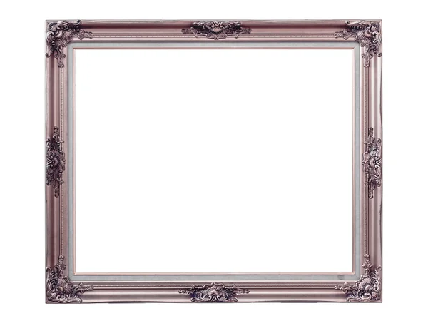 Gold louise photo frame over white background,isolated object — Stock Photo, Image