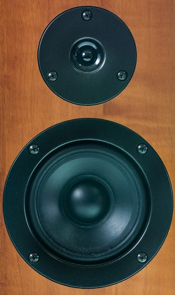 Nahaufnahme des Lautsprechers des Audiosystems — Stockfoto