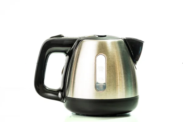 Stainless electric kettle isolated on white background — Stock Photo, Image