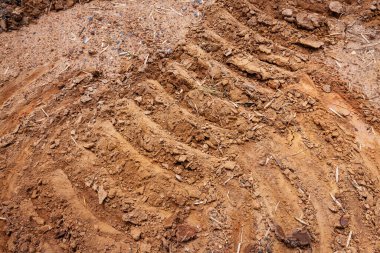 Toprak dokusunu gösteren inşaat faaliyetlerinden karmaşık toprak desenlerini keşfet.