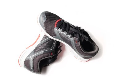 New unbranded running shoe color black and red, sneaker