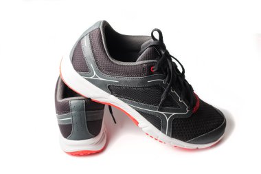 New unbranded running shoe color black and red, sneaker