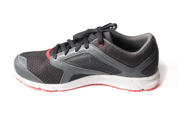 New unbranded running shoe color black and red, sneaker — Stockfoto