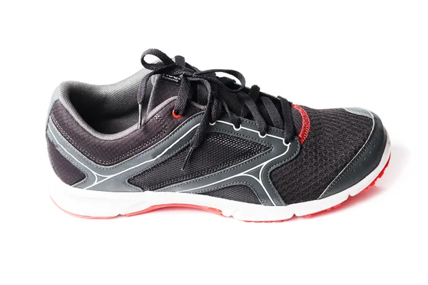 New unbranded running shoe color black and red, sneaker — Stockfoto