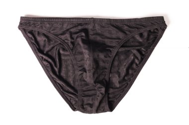 Male new underpants or underware bikini black color isolated