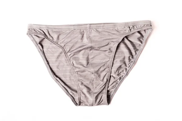 Male new underpants or underware bikini grey color isolated — Stok fotoğraf