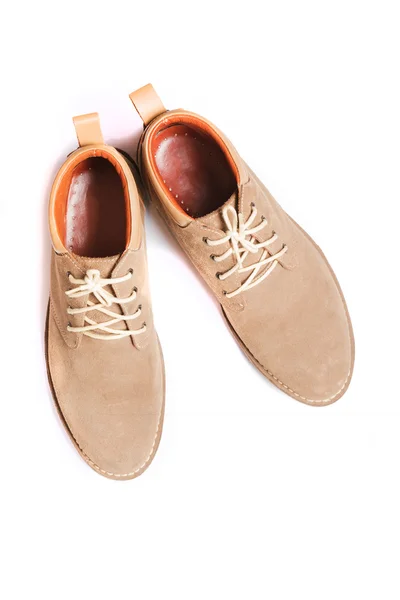 Zapatos de moda de hombre marrón aislados sobre fondo blanco —  Fotos de Stock