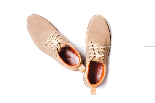 Chaussures homme marron isolé sur fond blanc — Photo