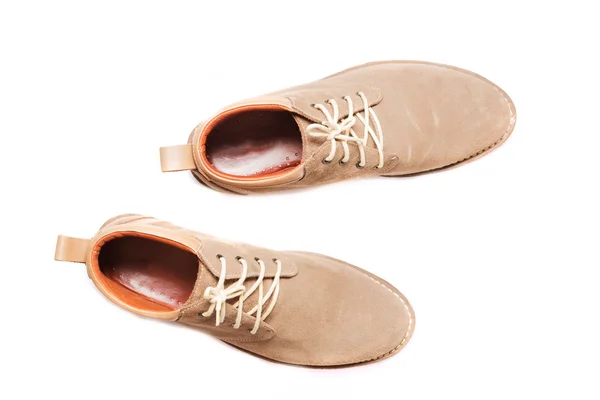 Zapatos de moda de hombre marrón aislados sobre fondo blanco —  Fotos de Stock