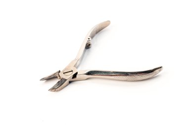 Forceps Tongs for a Manicure Isolated