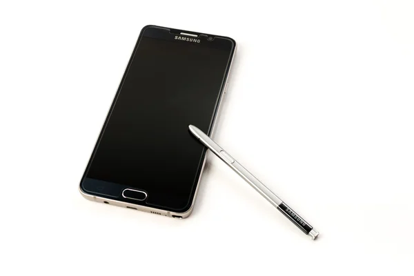 สมาร์ทโฟนใหม่ Samsung Galaxy Note 5 พร้อมปากกา S — ภาพถ่ายสต็อก