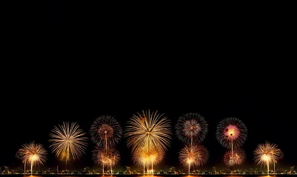 High resolution firework on black background — Stockfoto