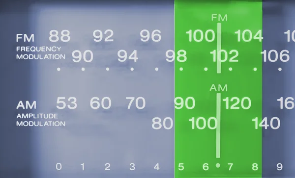 Close-up op een fm-am Radiotuner — Stockfoto