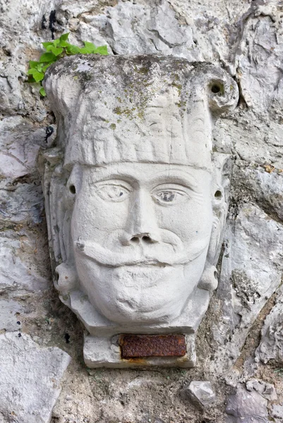 Bas-relief of a Male Face — Stock Photo, Image