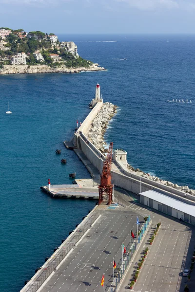 Vue au-dessus du port de Nice — Photo