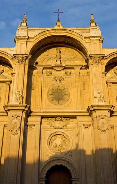 Facade of the Cathedral of Granada Stock Image