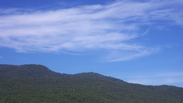 Cloud movement over the mountain range — Stock Video