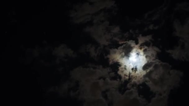 Cloud en de beweging van de maan — Stockvideo