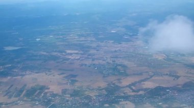 dışarıda gökyüzü sahne uçak penceresinden manzara