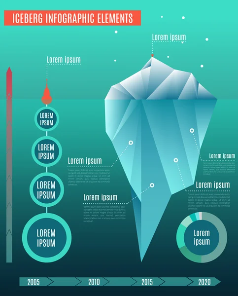 Iceberg infografiki elementów. — Zdjęcie stockowe