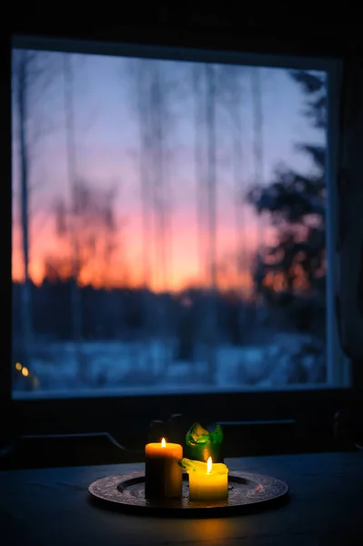 Ljus Bordet Suddig Solnedgång Himmel Bakgrunden — Stockfoto