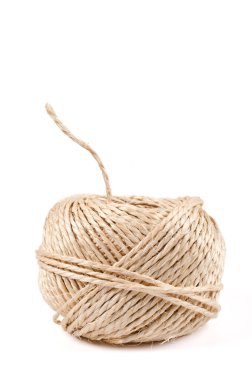 Beyaz arkaplanda ip demeti.