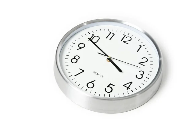 Klassische Uhr Auf Weißem Hintergrund — Stockfoto