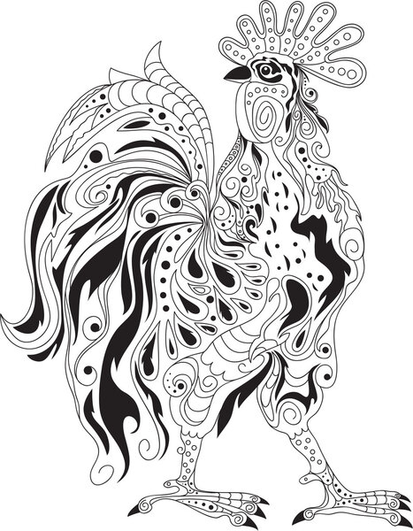 Rooster design, decorative ornament