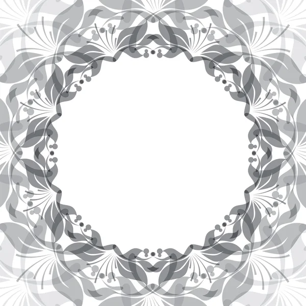 Floral round frame — Stock Vector